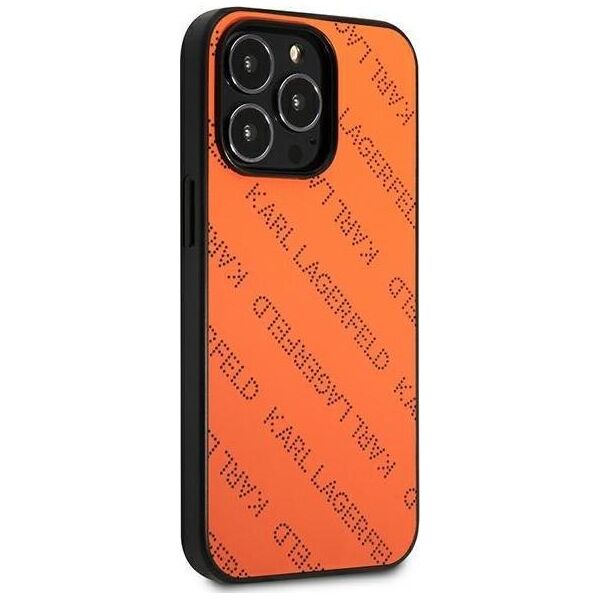 Karl Lagerfeld Karl Lagerfeld KLHCP13LPTLO iPhone 13 Pro / 13 6,1" hardcase pomarańczowy/orange Perforated Allover
