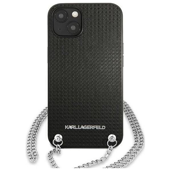 Karl Lagerfeld Karl Lagerfeld KLHCP13MPMK iPhone 13 6,1" hardcase czarny/black Leather Textured and Chain