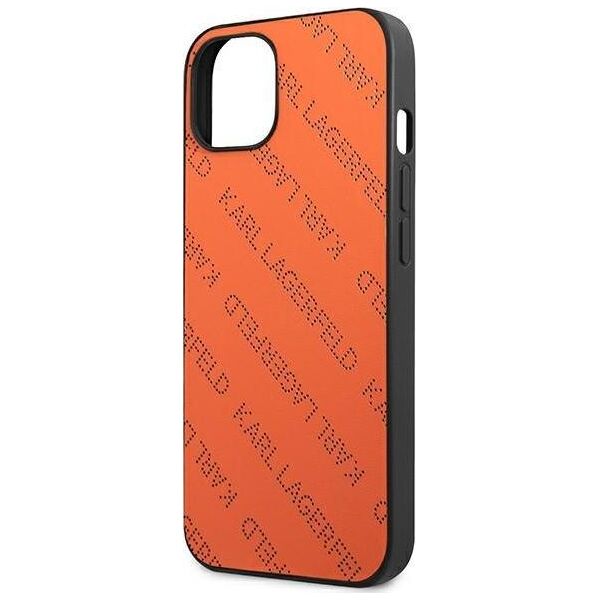 Karl Lagerfeld Karl Lagerfeld KLHCP13MPTLO iPhone 13 6,1" hardcase pomarańczowy/orange Perforated Allover