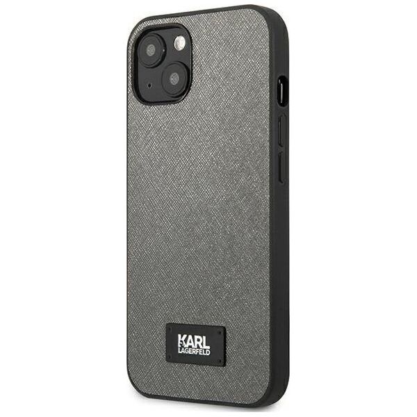 Karl Lagerfeld Karl Lagerfeld KLHCP13SSFMP2DG iPhone 13 mini 5,4" hardcase srebrny/silver Saffiano Plaque