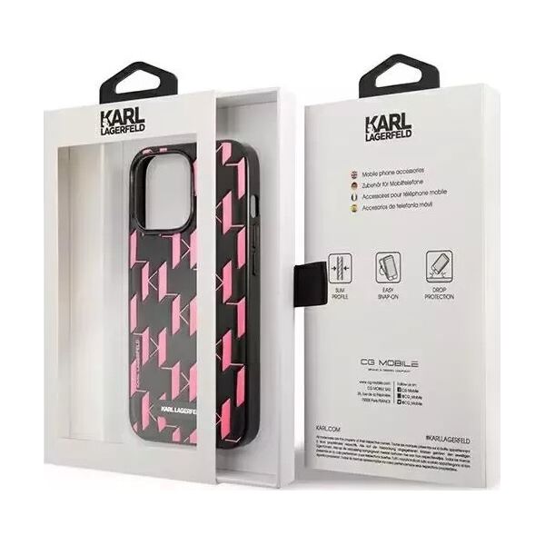 Karl Lagerfeld Karl Lagerfeld KLHCP13XMNMP1P iPhone 13 Pro Max 6,7" hardcase różowy/pink Monogram Plaque