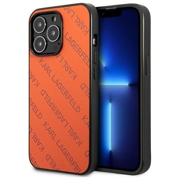 Karl Lagerfeld Karl Lagerfeld KLHCP13XPTLO iPhone 13 Pro Max 6,7" hardcase pomarańczowy/orange Perforated Allover