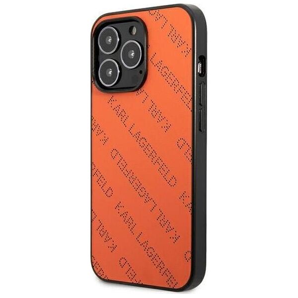Karl Lagerfeld Karl Lagerfeld KLHCP13XPTLO iPhone 13 Pro Max 6,7" hardcase pomarańczowy/orange Perforated Allover