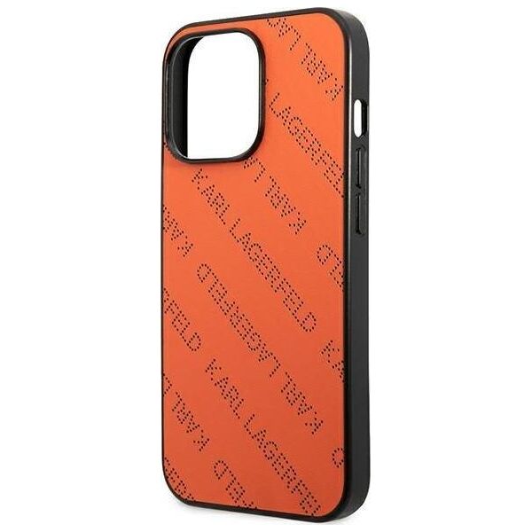 Karl Lagerfeld Karl Lagerfeld KLHCP13XPTLO iPhone 13 Pro Max 6,7" hardcase pomarańczowy/orange Perforated Allover