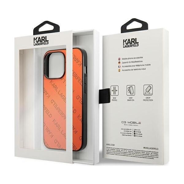 Karl Lagerfeld Karl Lagerfeld KLHCP13XPTLO iPhone 13 Pro Max 6,7" hardcase pomarańczowy/orange Perforated Allover