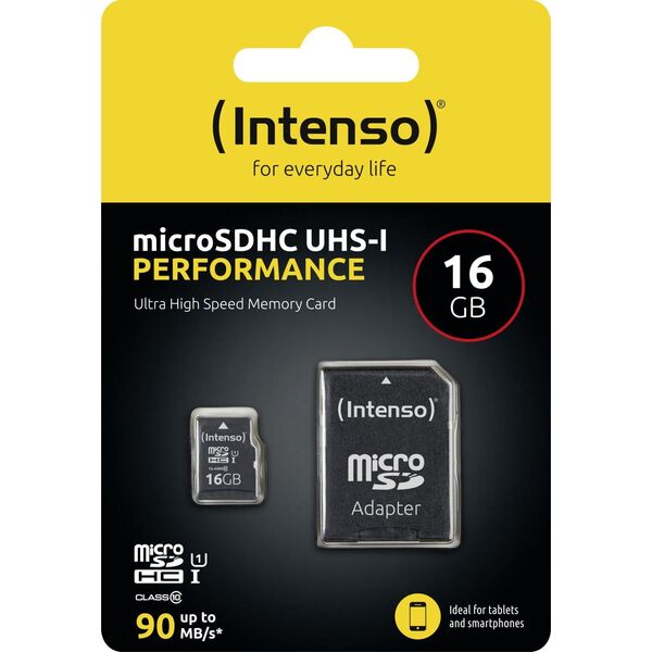 Karta Intenso Performance MicroSDHC 16 GB Class 10 UHS-I/U1  (3424470)