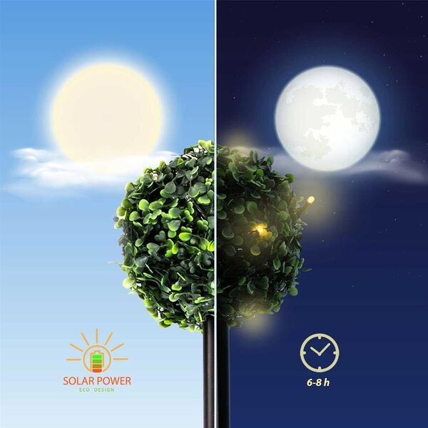 Saska Garden ZESTAW LAMP SOLARNYCH 3 KUL BUKSZPANOWYCH 27LED