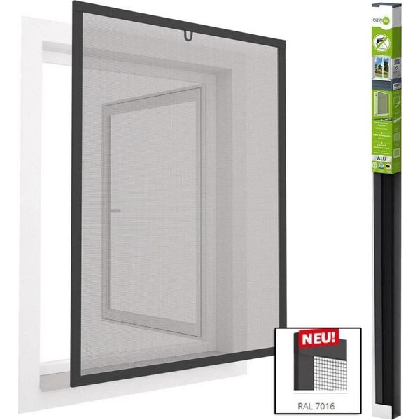 EASY LIFE MOSKITIERA OKNO ALU 100X120 ANTRACYT