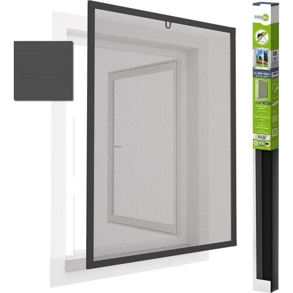 EASY LIFE MOSKITIERA OKNO ALU 100X120 ANTRACYT