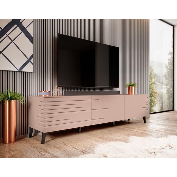 Cama Meble Szafka RTV NOVA 186x40x48 róż mat