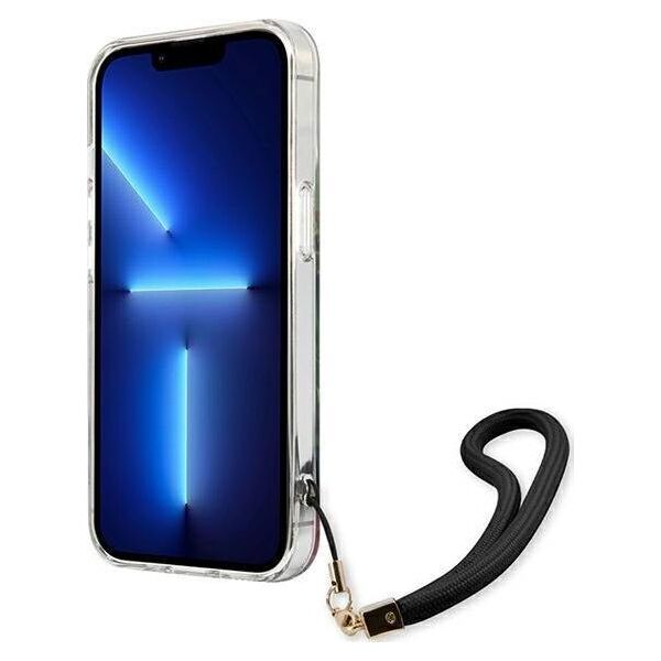 Guess Guess Flower Cord - Etui ze smyczką iPhone 13 mini (Blue)
