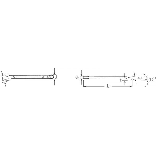 Stahlwille Klucz płasko-oczkowy 32mm, długi, OPEN-BOX