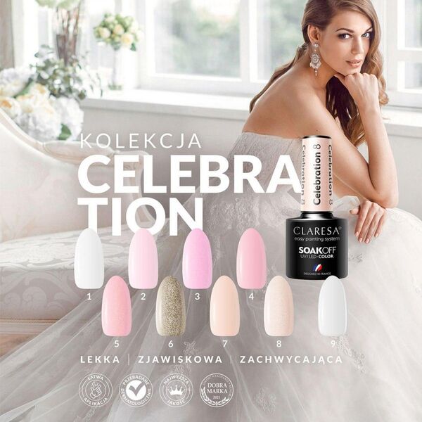 Claresa CLARESA Lakier hybrydowy CELEBRATION 1 -5g