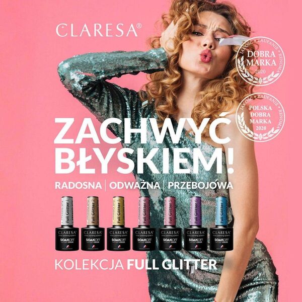 Claresa CLARESA Lakier hybrydowy FULL GLITTER 7 -5g