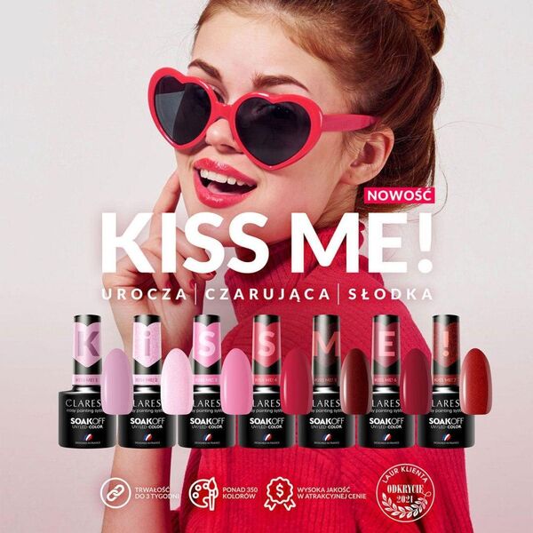 Claresa CLARESA lakier hybrydowy Kiss Me! 4 -5g