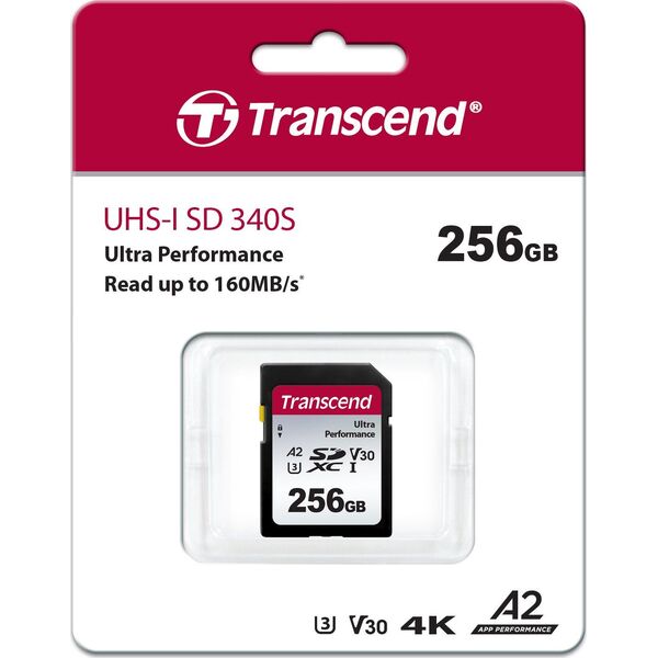 Karta Transcend 340S SDXC 256 GB Class 10 UHS-I/U3 A2 V30 (TS256GSDC340S)