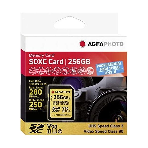 Karta AgfaPhoto Professional High Speed SDXC 256 GB Class 10 UHS-II/U3 V90 (10623)