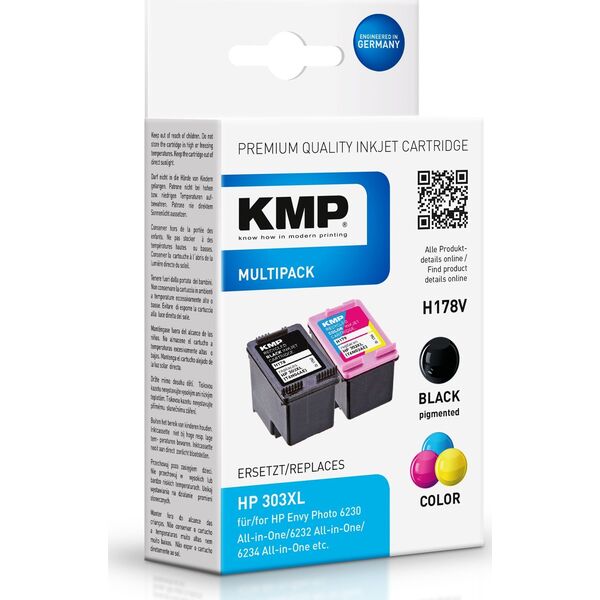 Tusz KMP KMP H178V Promo Pack BK/Color comp. with HP 3YN10AE