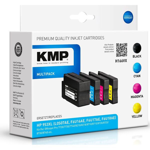 Tusz KMP KMP H166VX Multipack BK/C/M/Y compatible with HP 953 XL