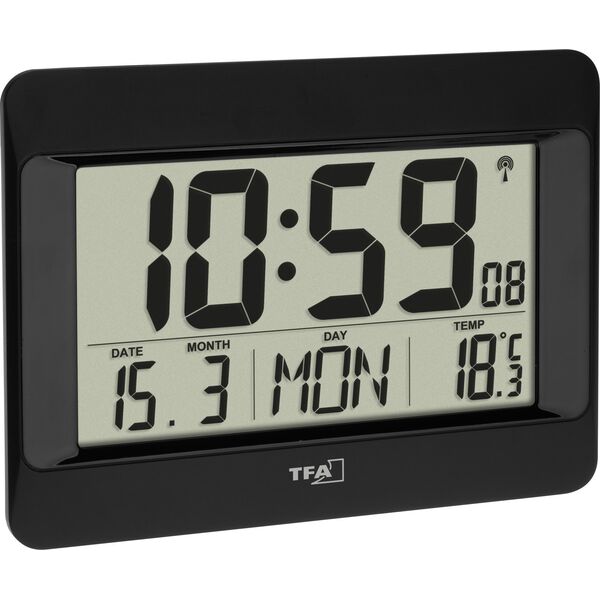 TFA TFA 60.4519.01 Radio Controlled Clock with Temperature