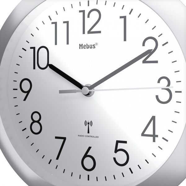 Mebus Mebus 52451 wireless wall clock silver