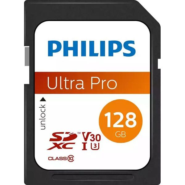Karta Philips Ultra Pro SDXC 128 GB Class 10 UHS-I/U3 V30 (FM12SD65B/00)