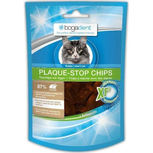Bogadent Bogadent Plaque-Stop Chips Chicken Kot Przysmak P/Osadom 50g