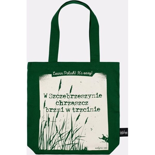 Nadwyraz.com Torba bawełniana zielona Chrząszcz brzmi..