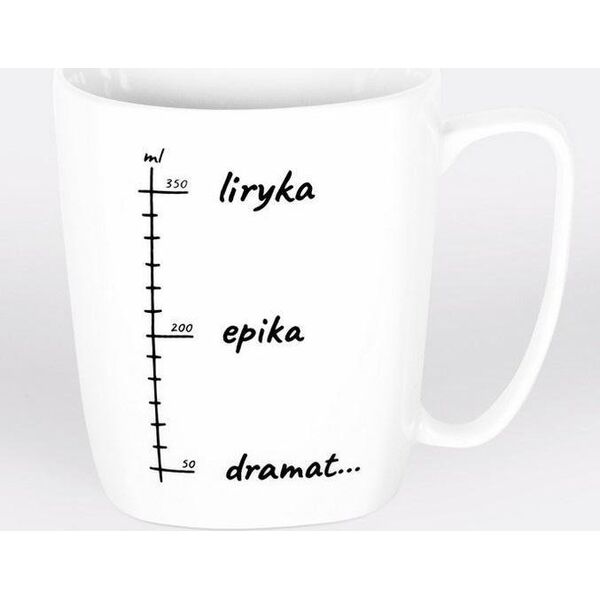 Nadwyraz.com Kubek ceramiczny bia³y Liryka, epika, dramat... (494127) - 5901005001038
