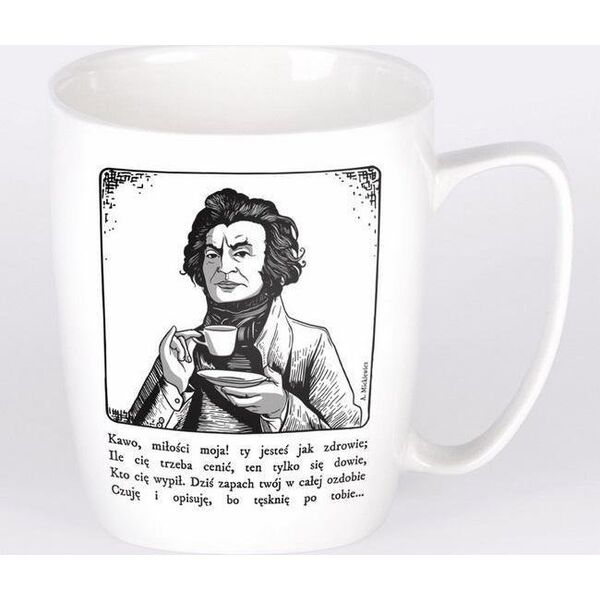Nadwyraz.com Kubek ceramiczny bia³y Adam Mickiewicz (494133) - 5901005001052