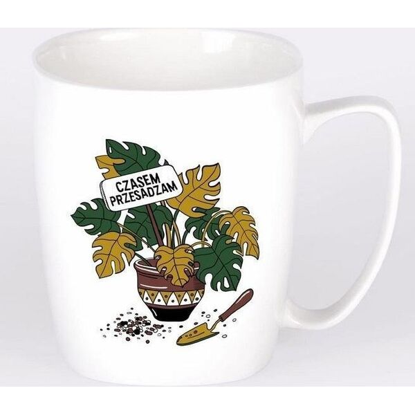 Nadwyraz.com Kubek ceramiczny bia³y Czasem przesadzam (494123) - 5901005004060