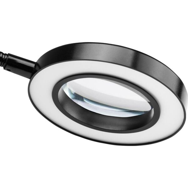 Activeshop LAMPKA LUPA LED SNAKE RING NA BIURKO CZARNA