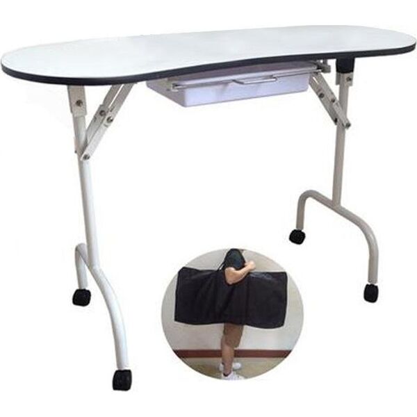 Activeshop BIURKO SKŁADANE 4031 BIAŁE + TORBA