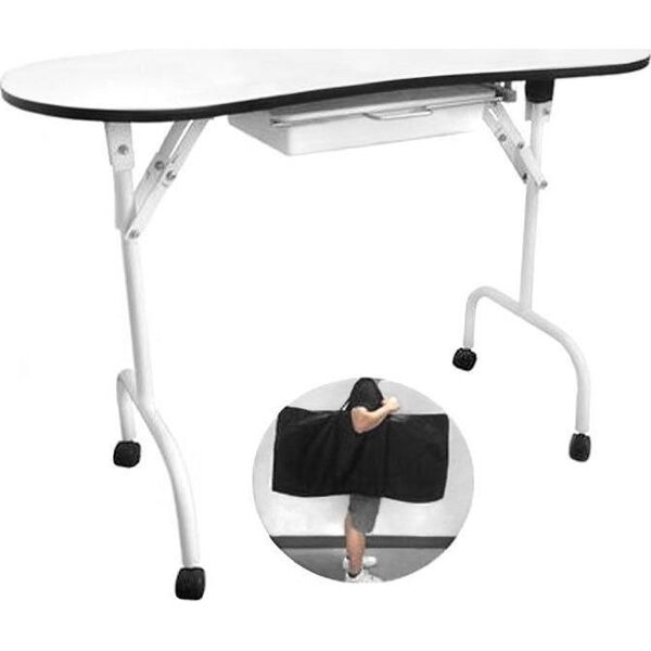 Activeshop BIURKO SKŁADANE 4031 BIAŁE + TORBA