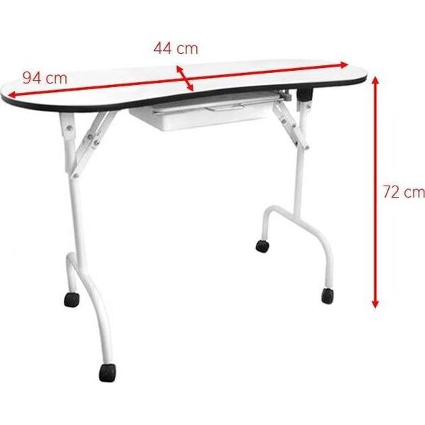 Activeshop BIURKO SKŁADANE 4031 BIAŁE + TORBA