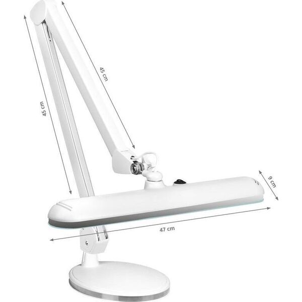 Activeshop LAMPA WARSZTATOWA LED ELEGANTE 801-S Z PODSTAWKĄ STANDARD WHITE