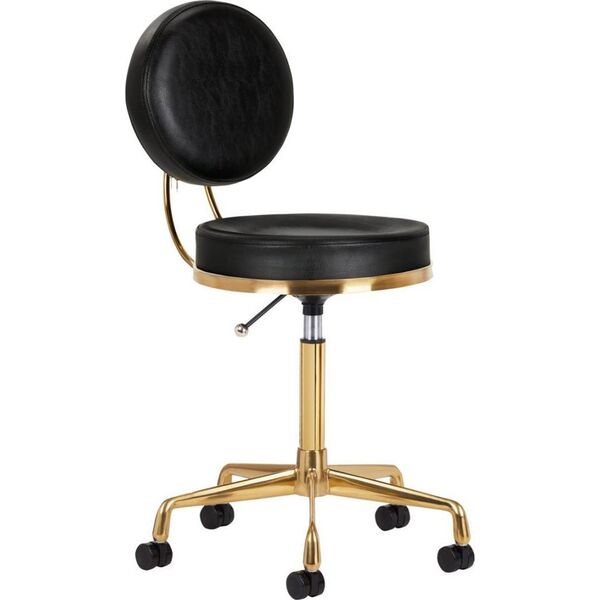 Activeshop TABORET KOSMETYCZNY H5 ZŁOTY CZARNY