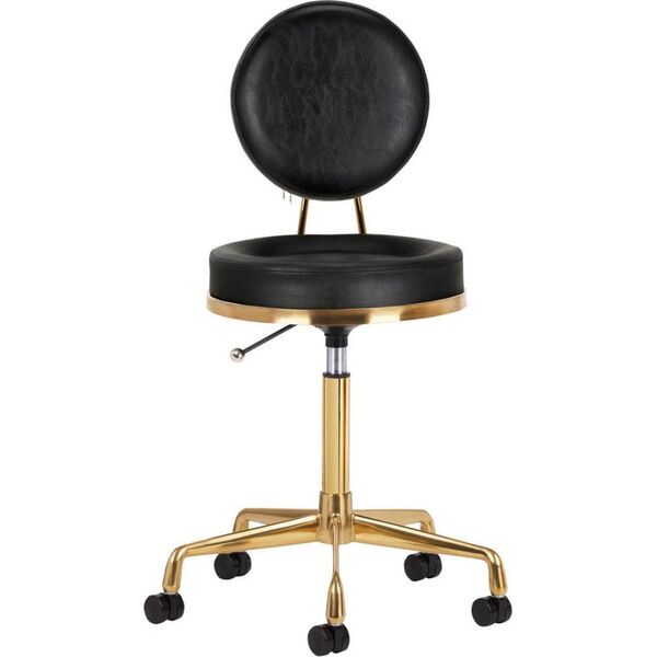 Activeshop TABORET KOSMETYCZNY H5 ZŁOTY CZARNY
