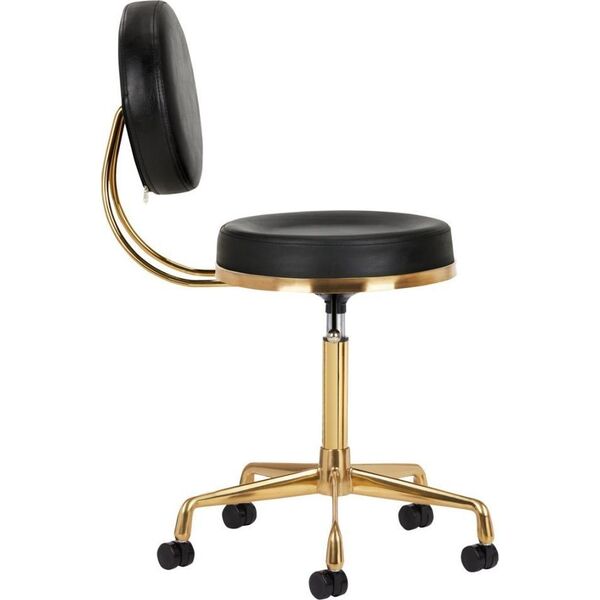 Activeshop TABORET KOSMETYCZNY H5 ZŁOTY CZARNY