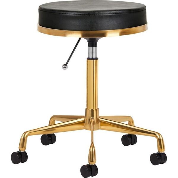 Activeshop TABORET KOSMETYCZNY H4 ZŁOTY CZARNY