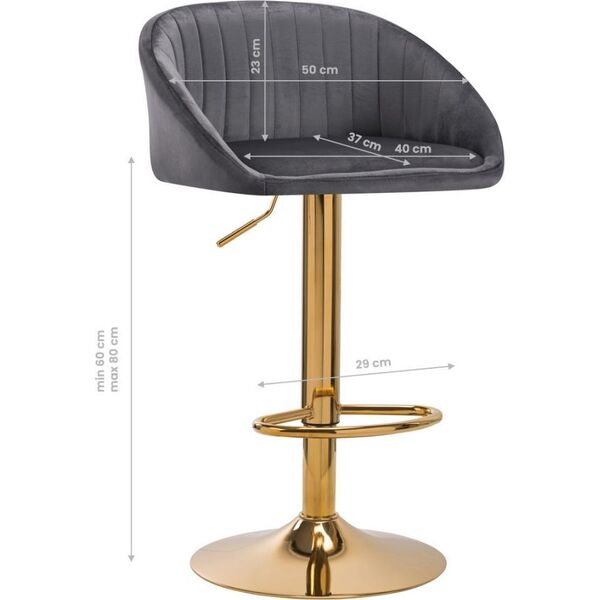 Activeshop HOKER BAROWY QS-B16G AKSAMIT SZARY