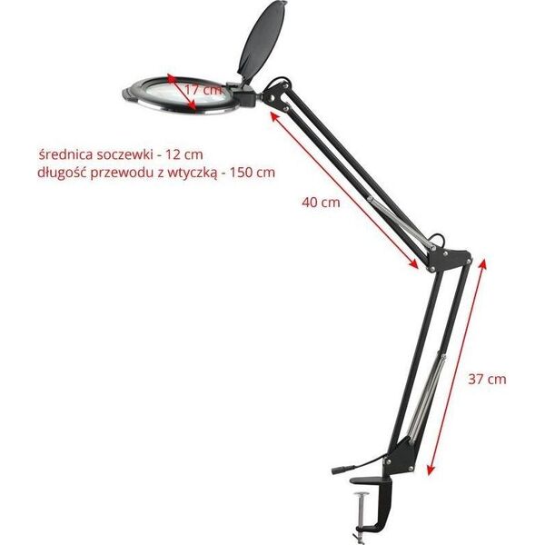 Activeshop LAMPA LUPA LED GLOW MOONLIGHT 8012/5"" BLACK DO BLATU