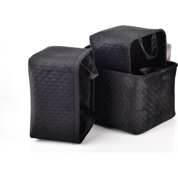 Affek Design SARA BLACK KOMPLET 3 KOSZY L38x26xh22cm,M34x23xh20cm, S30x20xh18cm