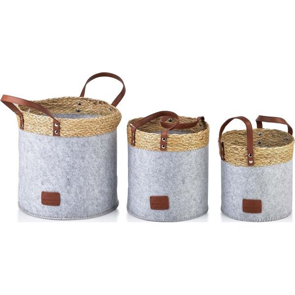 Affek Design AMPARO KOMPLET 3 KOSZY 28xH28CM,24xH24CM 20xH20CM