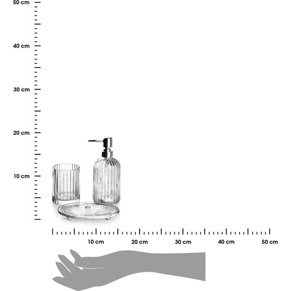 Bathlab ARI Komplet Łazienkowy 400ml srebrna pompka