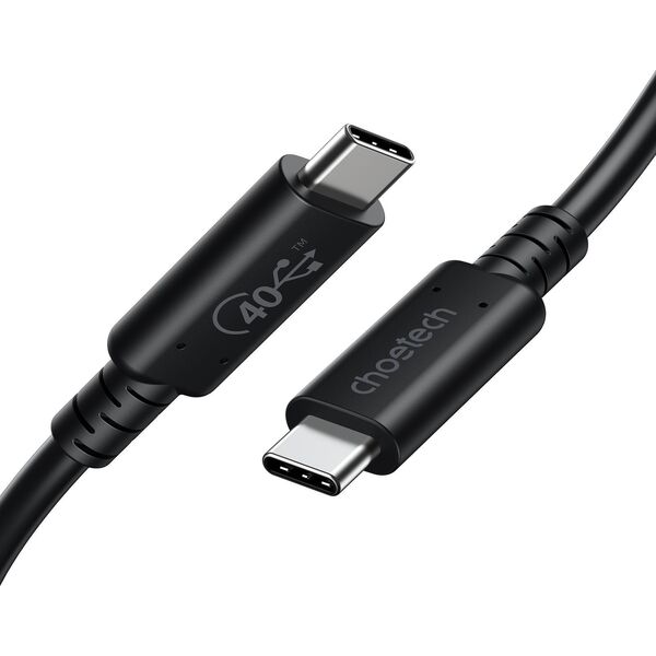 Kabel USB Choetech USB-C - USB-C 0.8 m Czarny (XCC-1028)