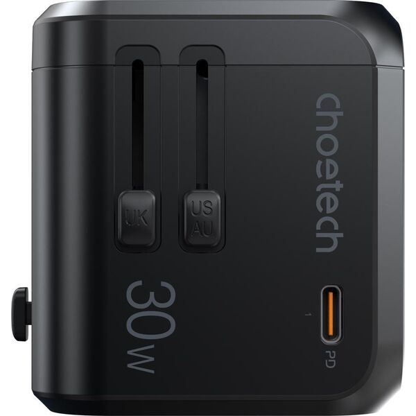 Choetech PD5008-BK 3x USB-A 1x USB-C 3 A (6932112102010)