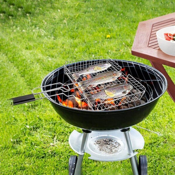 Orion Ruszt stalowy do grillowania zamykany 61x32 cm