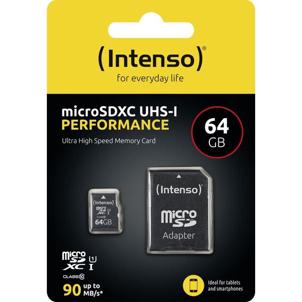 Karta Intenso Performance MicroSDXC 64 GB Class 10 UHS-I/U1  (3424490)