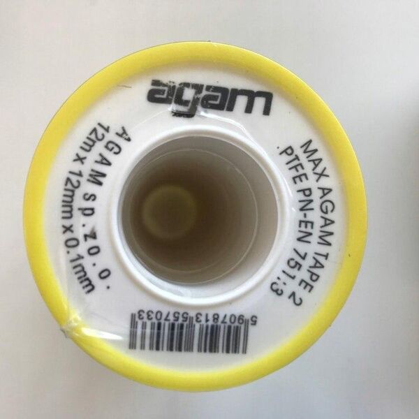 UN TAÅMA USZCZELNIACZ TEFLONOWY MAX AGAM TAPE2 12MM*12M*0.1